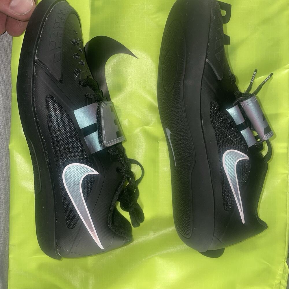 Nike Zoom Rival SDThrow Track Field Shoes Black Silver Youth Size 4 NEW